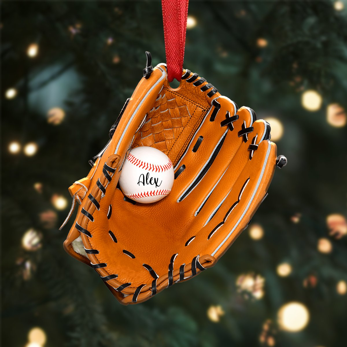 Custom Baseball Glove - Personalized Christmas Ornament